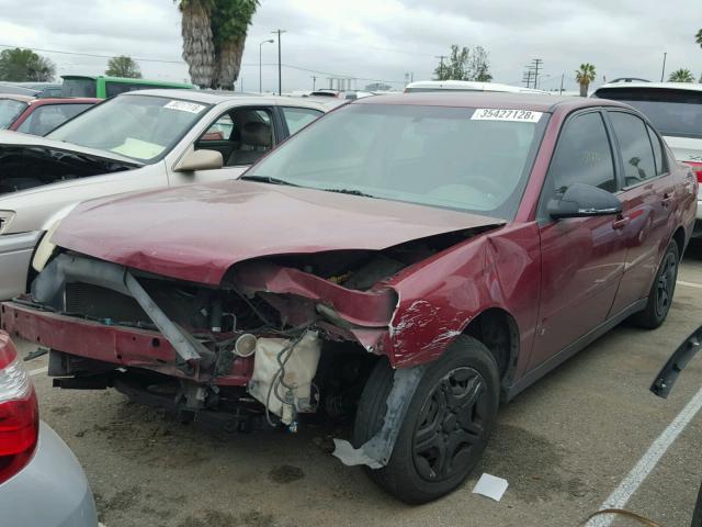 1G1ZS58F87F228481 - 2007 CHEVROLET MALIBU LS RED photo 2