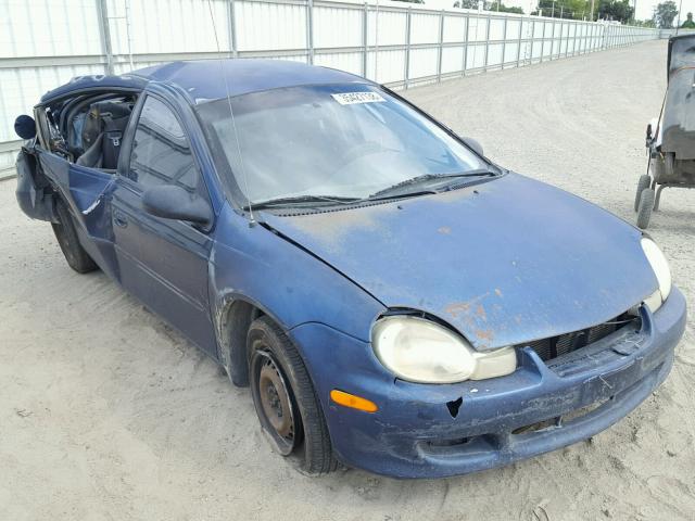 1B3ES26C82D559855 - 2002 DODGE NEON BLUE photo 1