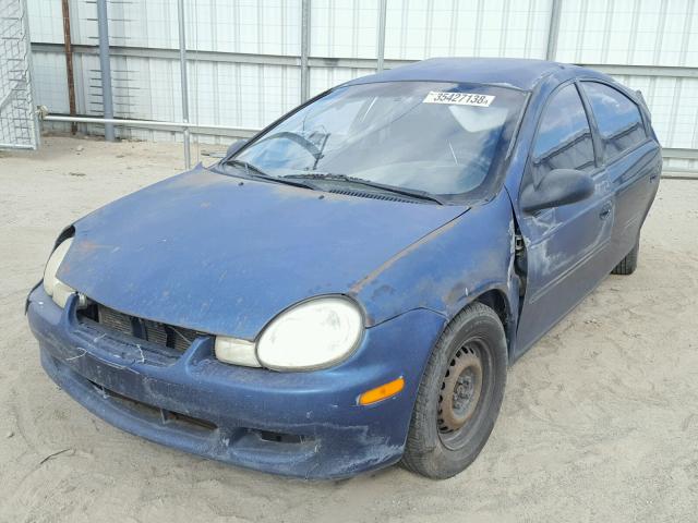 1B3ES26C82D559855 - 2002 DODGE NEON BLUE photo 2