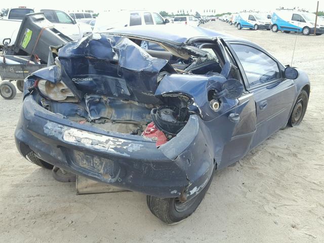 1B3ES26C82D559855 - 2002 DODGE NEON BLUE photo 4