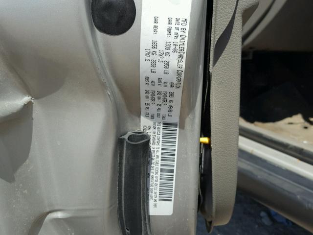 1J8HG48P07C536892 - 2007 JEEP COMMANDER ვერცხლისფერი ფოტო 10