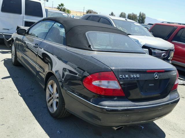 WDBTK56J86F173970 - 2006 MERCEDES-BENZ CLK 350 BLACK photo 3