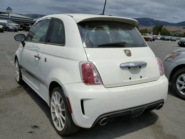 3C3CFFFH2DT570056 - 2013 FIAT 500 ABARTH WHITE photo 3