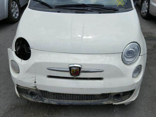 3C3CFFFH2DT570056 - 2013 FIAT 500 ABARTH WHITE photo 7