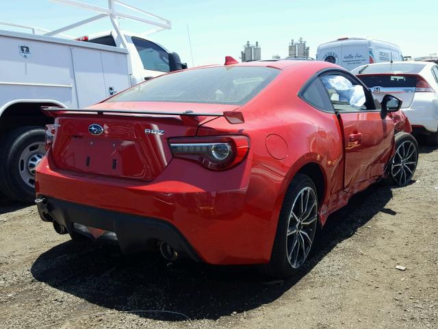 JF1ZCAC18H8606609 - 2017 SUBARU BRZ 2.0 LI RED photo 4