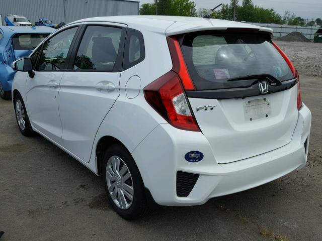 3HGGK5H51FM724910 - 2015 HONDA FIT LX WHITE photo 3