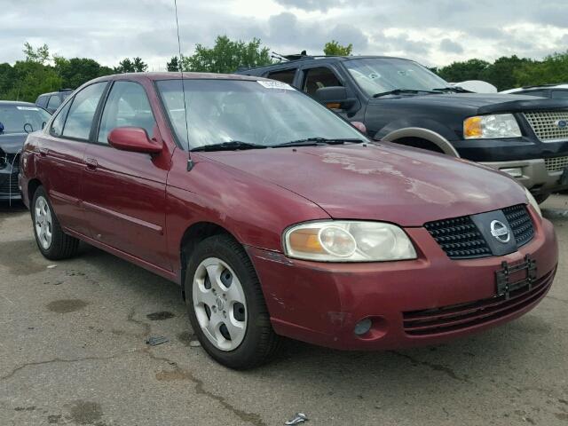 3N1CB51D64L469885 - 2004 NISSAN SENTRA 1.8 MAROON photo 1