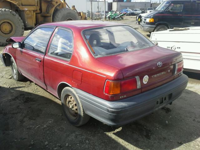 JT2EL43B6M0012198 - 1991 TOYOTA TERCEL DEL RED photo 3