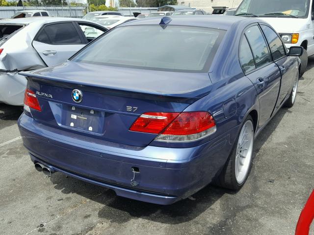 WBAHL83528DT89676 - 2008 BMW 7 SERIES BLUE photo 4