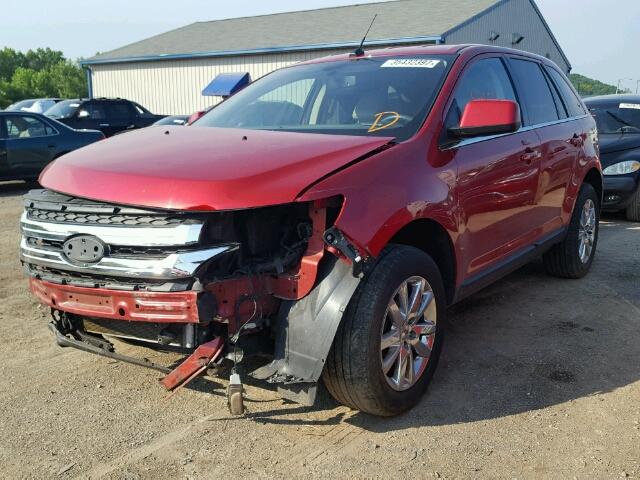 2FMDK3KCXBBA69439 - 2011 FORD EDGE RED photo 2