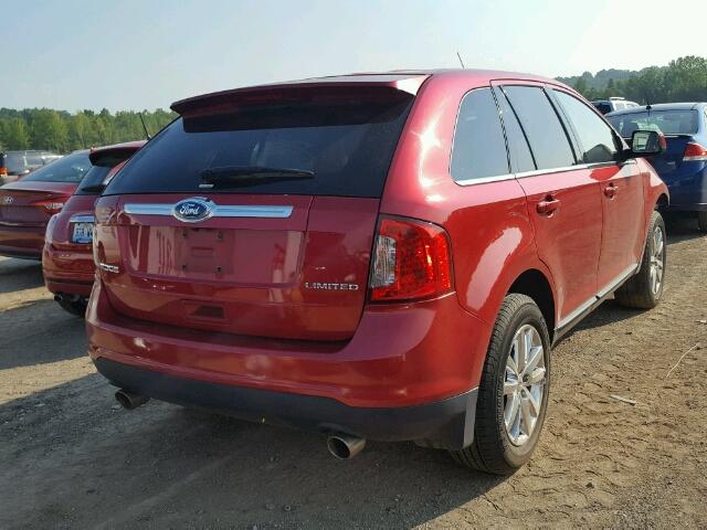 2FMDK3KCXBBA69439 - 2011 FORD EDGE RED photo 4