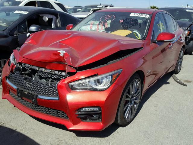 JN1FV7AP7HM850375 - 2017 INFINITI Q50 RED SP RED photo 2