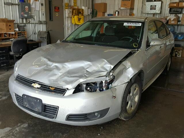 2G1WB5EK4A1184837 - 2010 CHEVROLET IMPALA LT SILVER photo 2