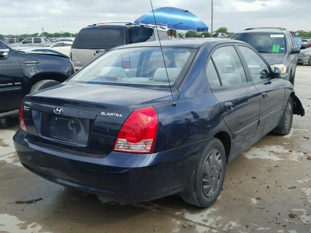 KMHDN46D46U319662 - 2006 HYUNDAI ELANTRA GL BLUE photo 4