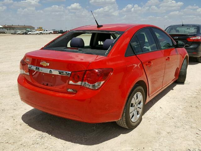 1G1PA5SHXE7485833 - 2014 CHEVROLET CRUZE RED photo 4