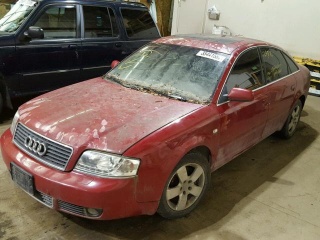 WAULT64BX2N044416 - 2002 AUDI A6 3.0 QUA RED photo 2