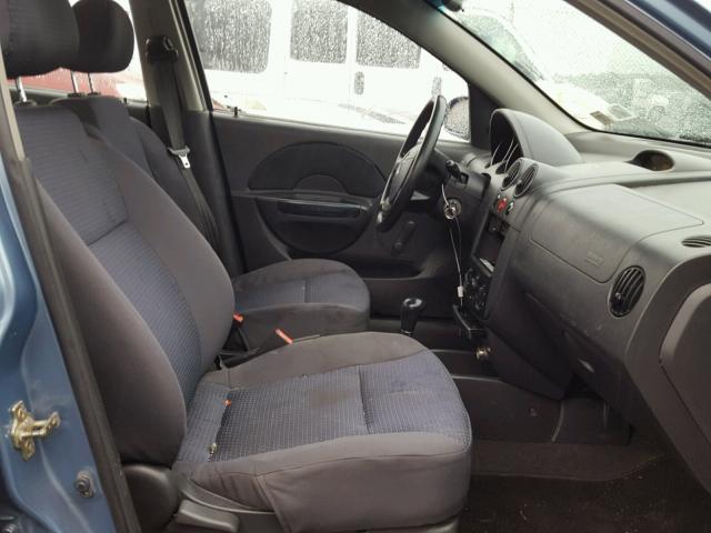 KL1TD56686B678283 - 2006 CHEVROLET AVEO BASE Bleu photo 5