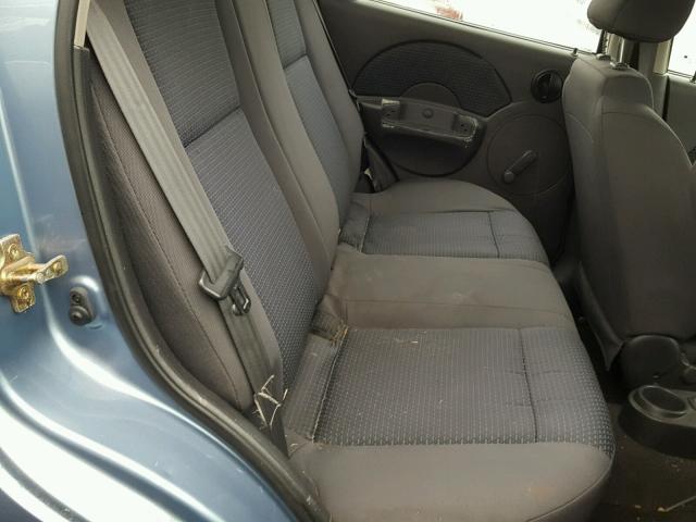 KL1TD56686B678283 - 2006 CHEVROLET AVEO BASE Bleu photo 6