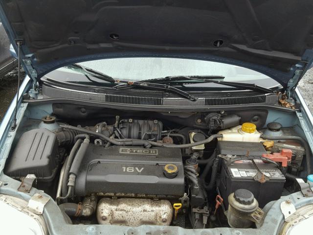 KL1TD56686B678283 - 2006 CHEVROLET AVEO BASE Bleu photo 7