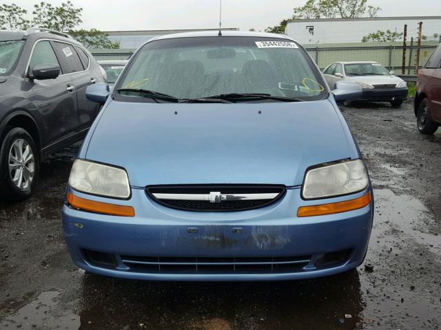 KL1TD56686B678283 - 2006 CHEVROLET AVEO BASE Bleu photo 9