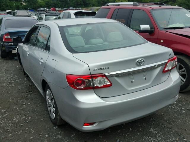 5YFBU4EE6DP154295 - 2013 TOYOTA COROLLA BA SILVER photo 3