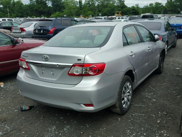 5YFBU4EE6DP154295 - 2013 TOYOTA COROLLA BA SILVER photo 4
