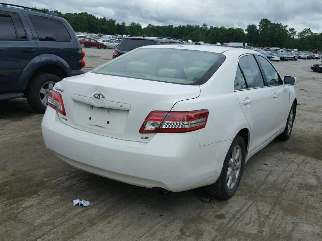 4T4BF3EK1BR160985 - 2011 TOYOTA CAMRY BASE WHITE photo 4