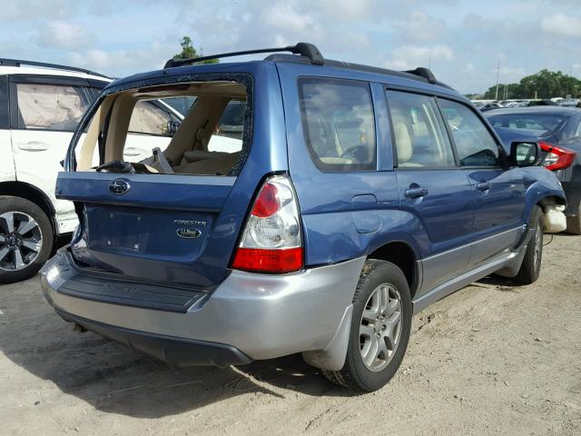 JF1SG67618H701246 - 2008 SUBARU FORESTER 2 BLUE photo 4