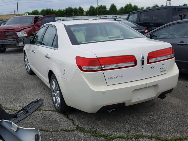 3LNDL2L33CR800916 - 2012 LINCOLN MKZ HYBRID WHITE photo 3