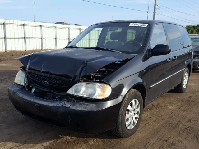 KNDUP131046592087 - 2004 KIA SEDONA EX BLACK photo 2