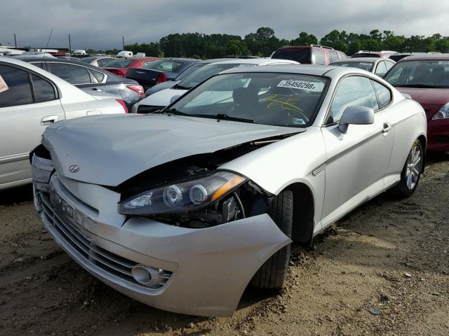 KMHHM66D08U291748 - 2008 HYUNDAI TIBURON GS SILVER photo 2