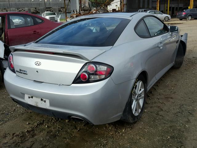 KMHHM66D08U291748 - 2008 HYUNDAI TIBURON GS SILVER photo 4