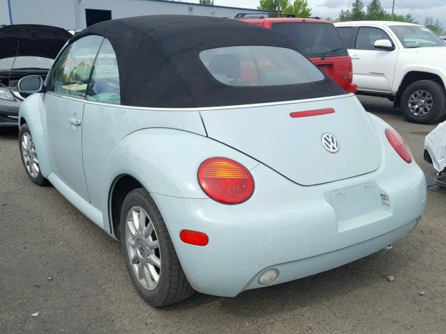3VWCM31Y45M300312 - 2005 VOLKSWAGEN NEW BEETLE 蓝色 照片 3