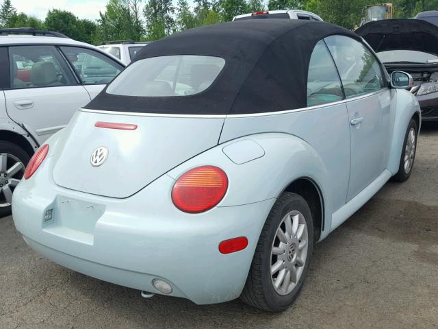 3VWCM31Y45M300312 - 2005 VOLKSWAGEN NEW BEETLE 蓝色 照片 4