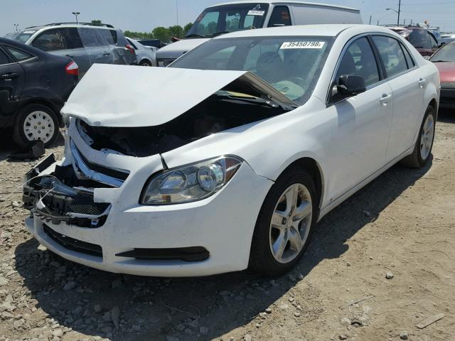 1G1ZB5EB5A4120629 - 2010 CHEVROLET MALIBU LS WHITE photo 2