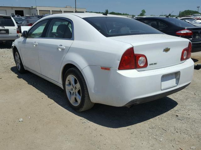 1G1ZB5EB5A4120629 - 2010 CHEVROLET MALIBU LS WHITE photo 3