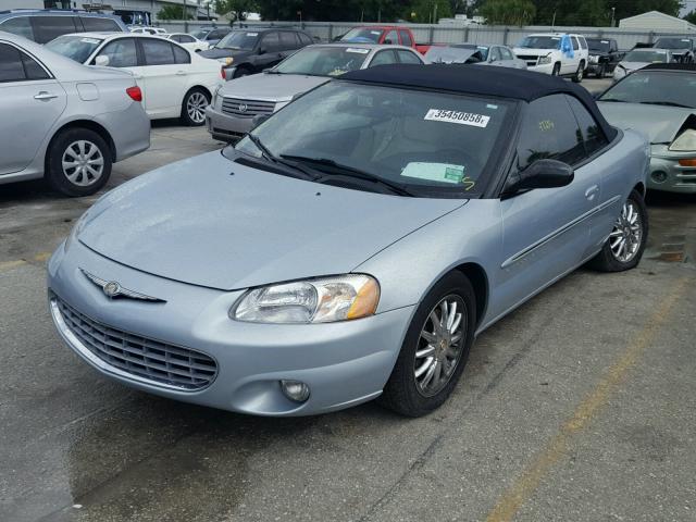 1C3EL65U61N704823 - 2001 CHRYSLER SEBRING LI BLUE photo 2