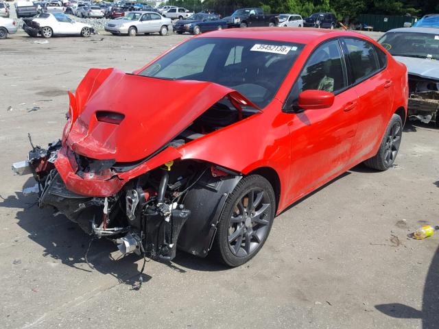 1C3CDFBB3GD644649 - 2016 DODGE DART SXT RED photo 2