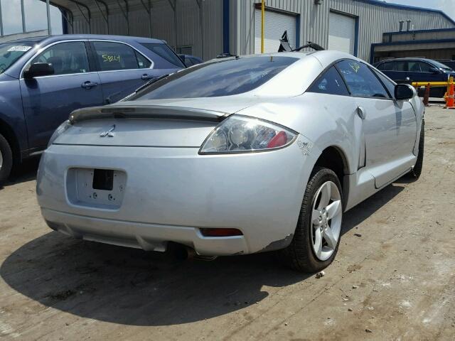 4A3AK24F77E032639 - 2007 MITSUBISHI ECLIPSE GS SILVER photo 4