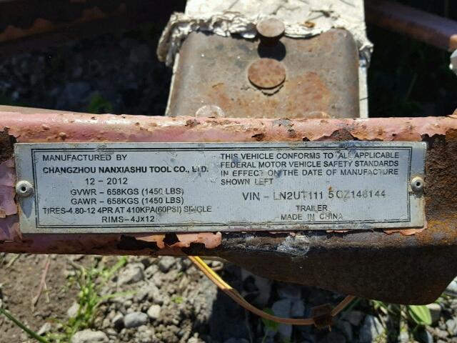 LN2UT1115CZ146144 - 2012 TRAIL KING UTILITY TWO TONE photo 10