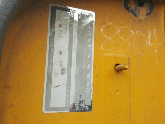 1HVLNHGL9HH487283 - 1987 INTERNATIONAL S-SERIES 1 黄色 照片 10