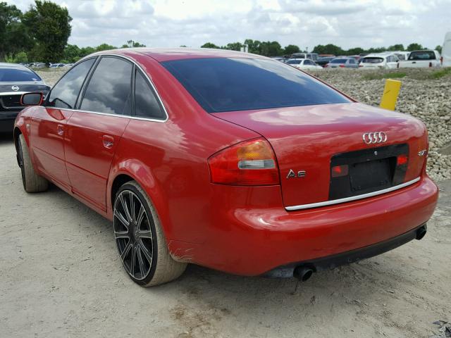 WAULD64B72N114368 - 2002 AUDI A6 2.7T QU RED photo 3