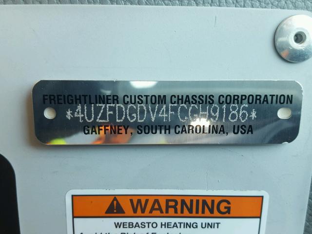 4UZFDGDV4FCGH9186 - 2015 FREIGHTLINER CHASSIS XB თეთრი ფოტო 10