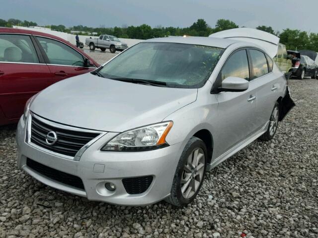 3N1AB7APXEY305430 - 2014 NISSAN SENTRA S SILVER photo 2