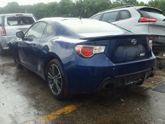 JF1ZNAA15D2726880 - 2013 TOYOTA SCION FR-S BLUE photo 3