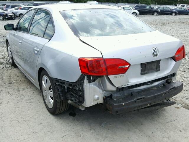 3VW1K7AJ2CM347293 - 2012 VOLKSWAGEN JETTA BASE 银色 照片 3