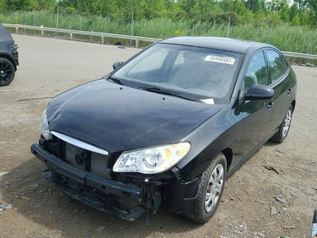 KMHDU4AD4AU187442 - 2010 HYUNDAI ELANTRA BL BLACK photo 2