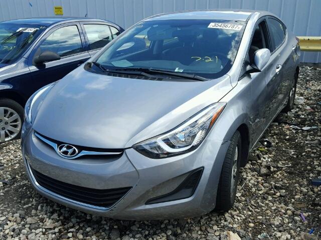 KMHDH4AE7EU102287 - 2014 HYUNDAI ELANTRA SE GRAY photo 2