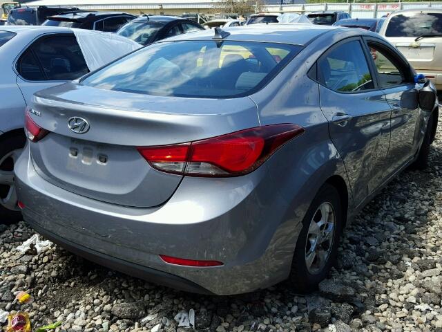 KMHDH4AE7EU102287 - 2014 HYUNDAI ELANTRA SE GRAY photo 4