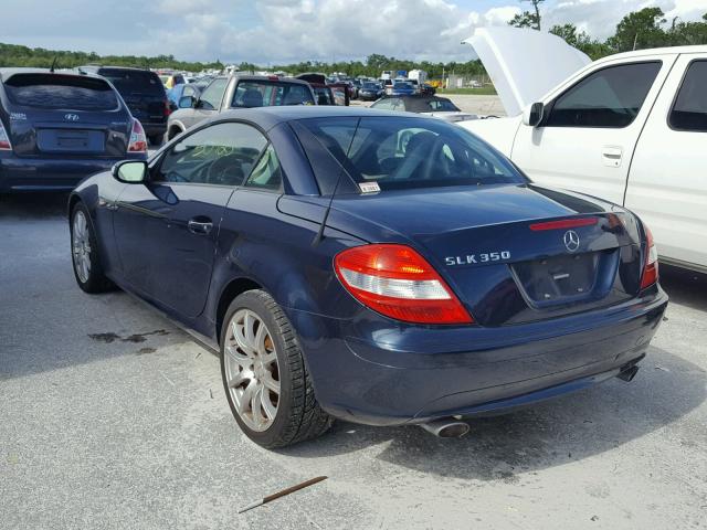 WDBWK56F06F123511 - 2006 MERCEDES-BENZ SLK 350 BLUE photo 3